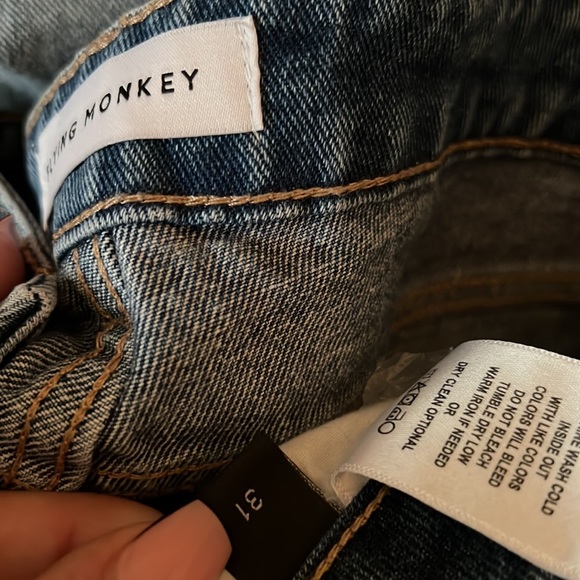 Flying Monkey Let Go High Rise Straight Tattered Jeans⭐️SOLD OUT ON WEBSITE!⭐️ - Picture 6 of 6